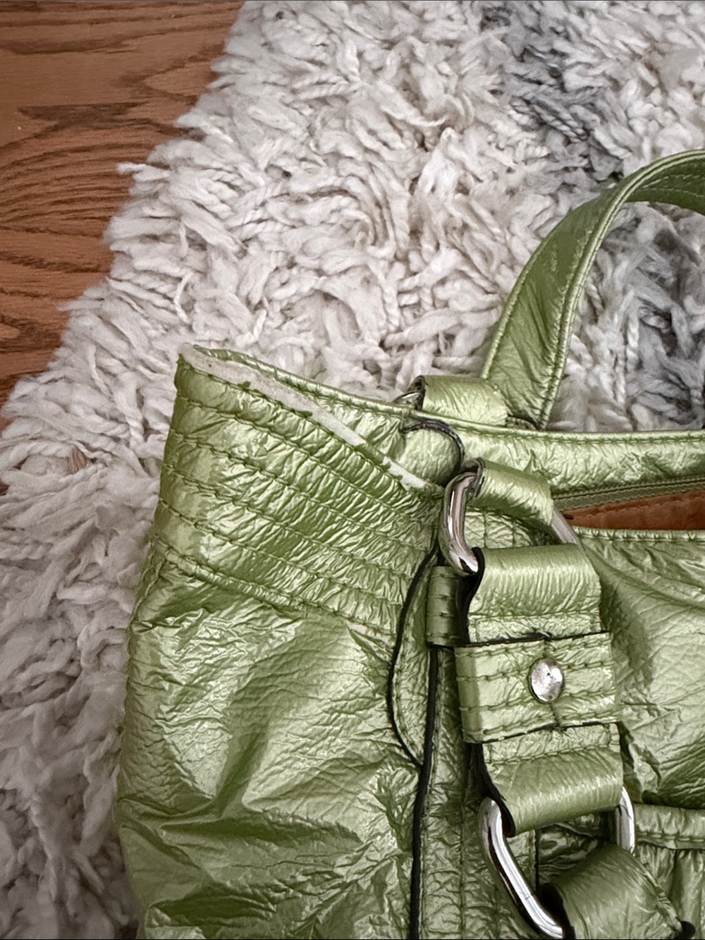 Kathy Van Zeeland Purse Y2K Green - Picture 11 of 12